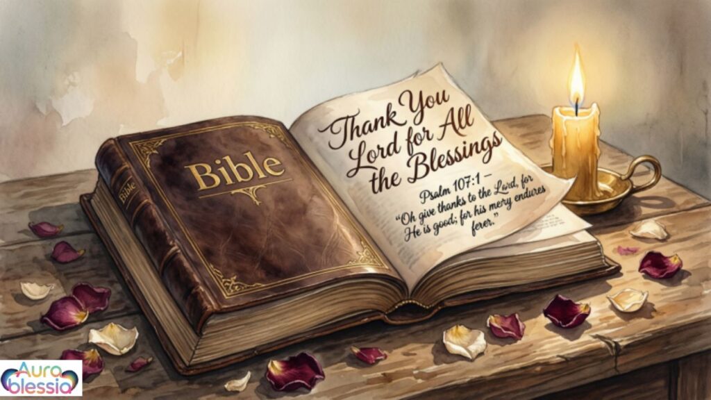 Thank You Lord for All the Blessings Bible Verses and Scriptures