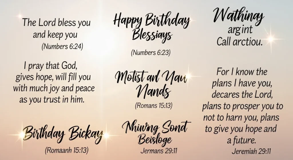 Short Blessing Bible Verses for Birthdays