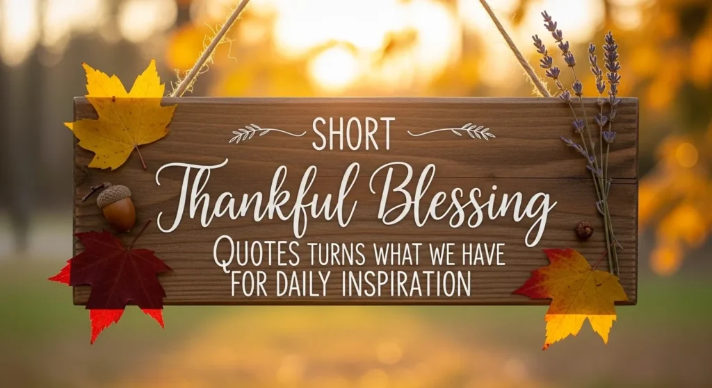Short Thankful Blessing Quotes for Daily Inspiration