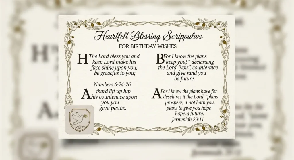 Heartfelt Blessing Scriptures for Birthday Wishes