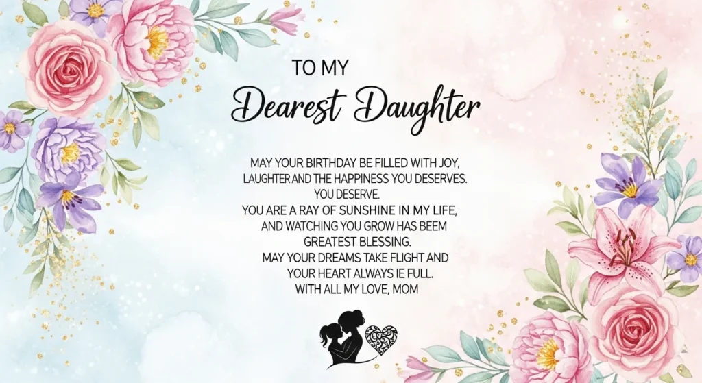 Blessing Birthday Wishes for My Daughter from Mom