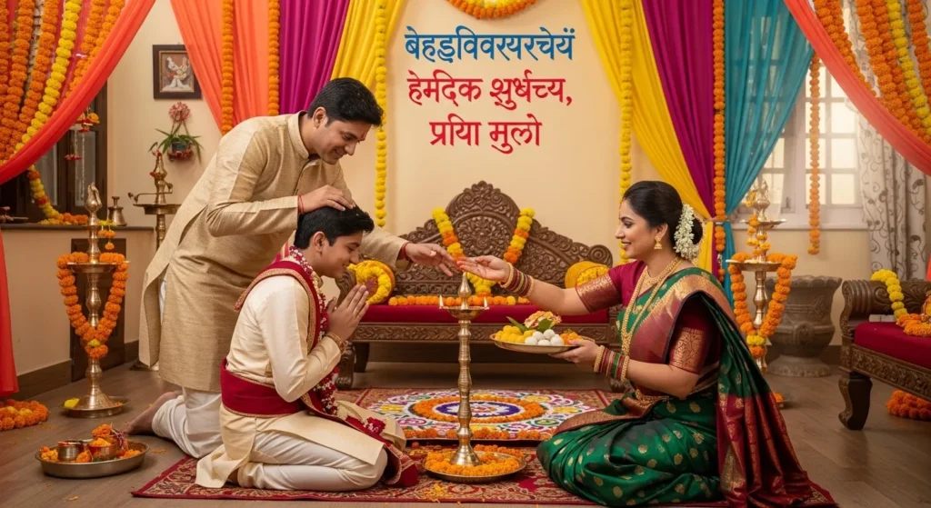 Traditional Marathi Birthday Blessings for Son