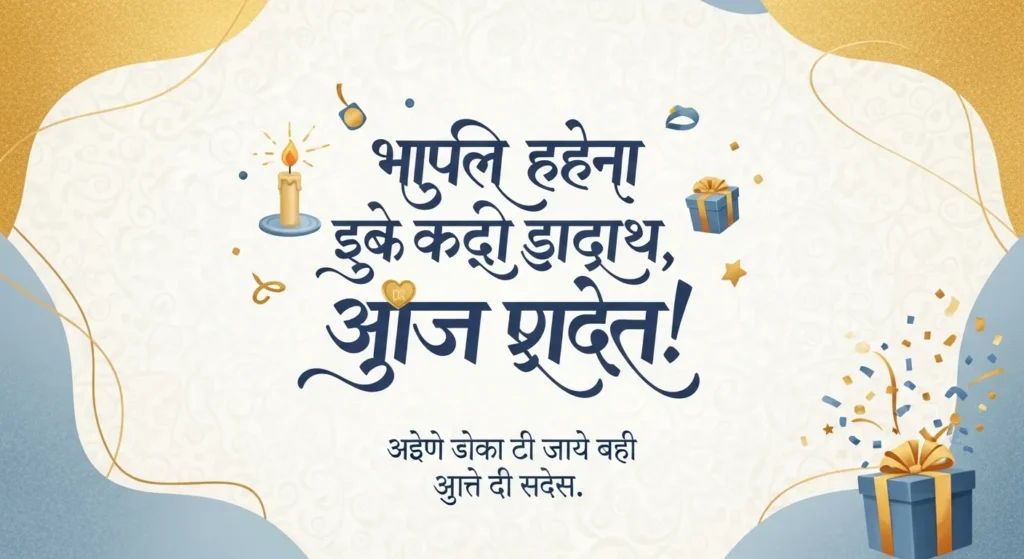 Blessing Birthday Wishes for Son in Marathi in English