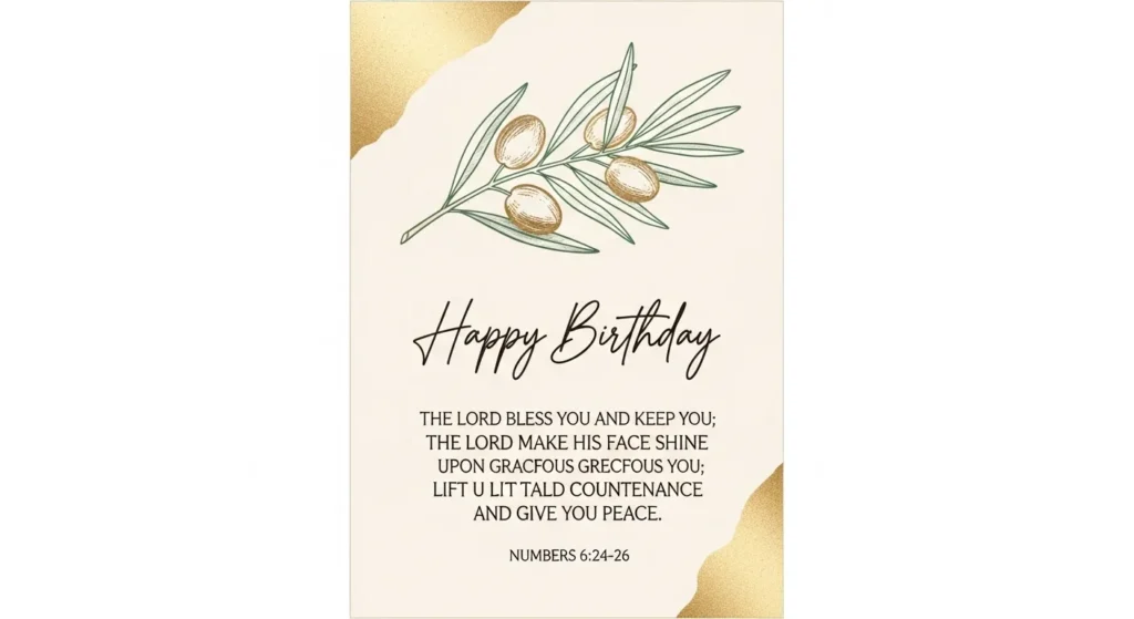 Simple Blessing Bible Lines for Birthday Cards