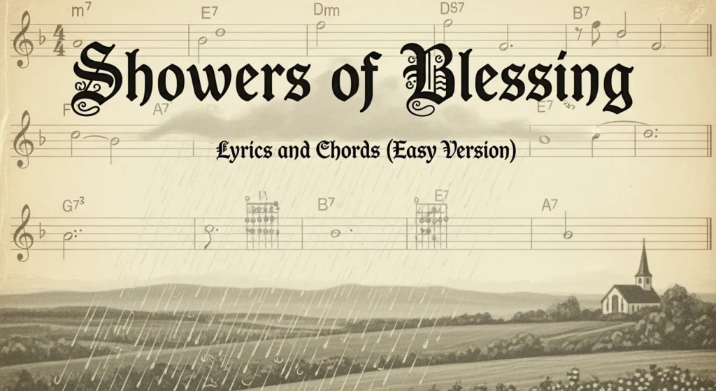 Showers of Blessing Lyrics and Chords (Easy Version)