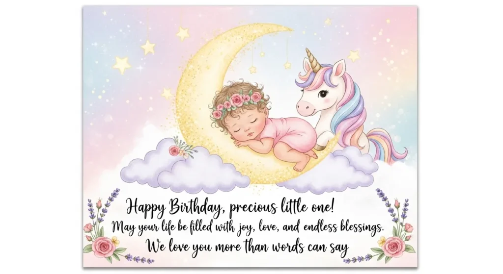 Birthday Blessing Messages for Baby Girl Daughter
