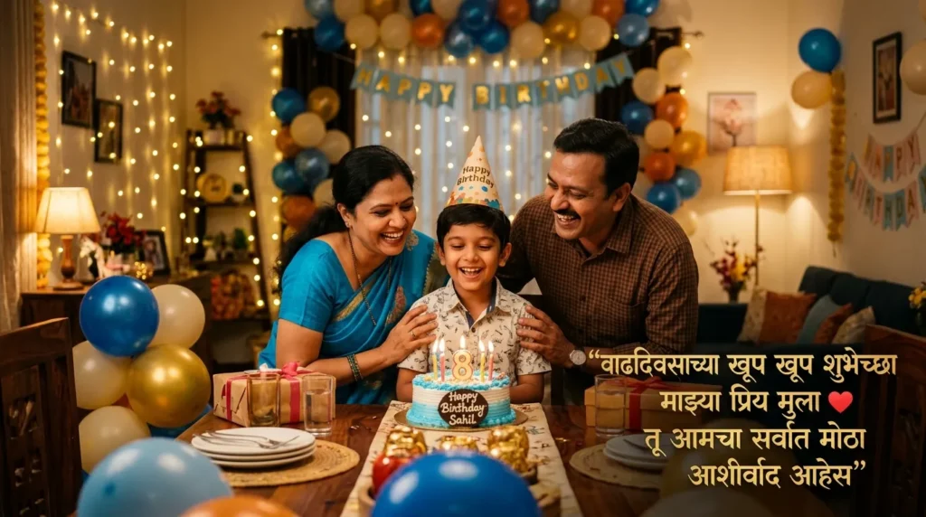 Blessing Birthday Wishes for Son in Marathi