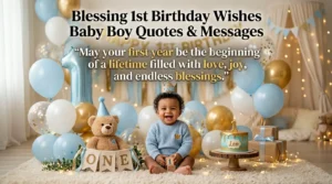 200+ Blessing 1st Birthday Wishes Baby Boy Quotes & Messages