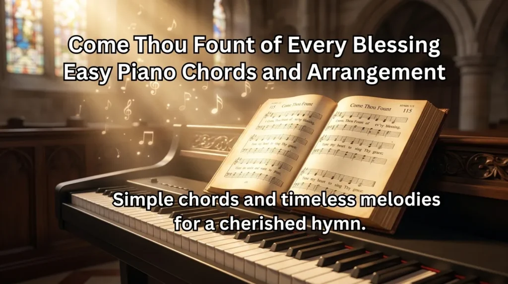Come Thou Fount of Every Blessing Easy Piano Chords and Arrangement