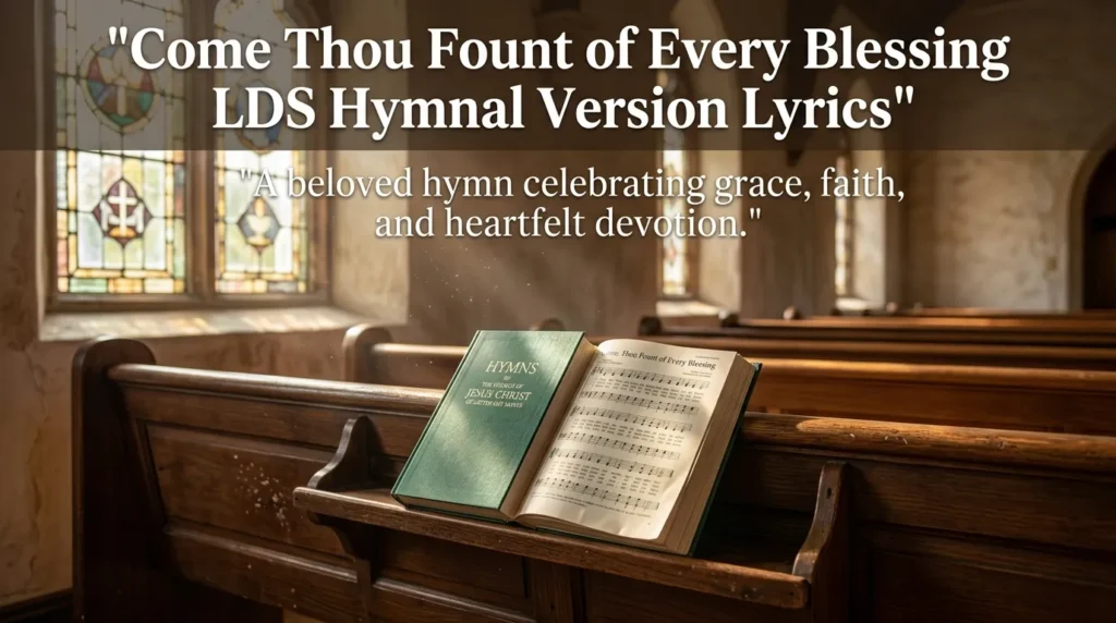 Come Thou Fount of Every Blessing LDS Hymnal Version Lyrics