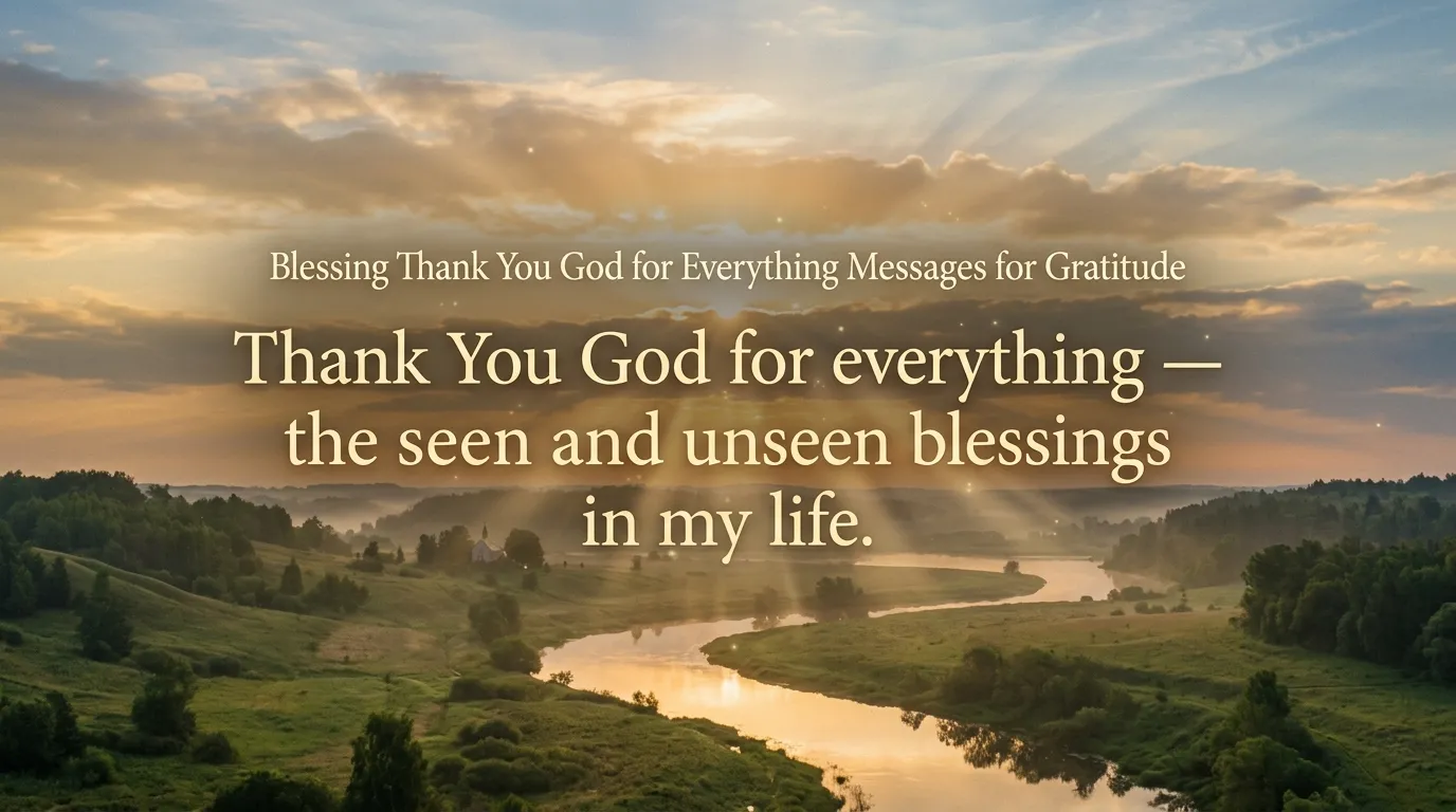 Blessing, Thank You God for Everything