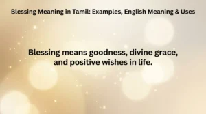 Blessing Meaning in Tamil