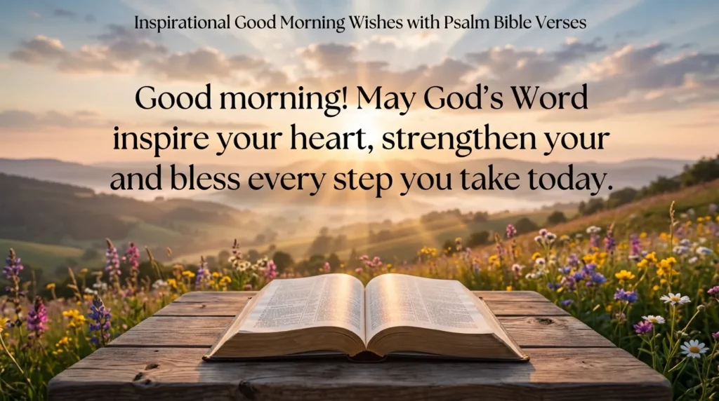 Inspirational Good Morning Wishes with Psalm Bible Verses