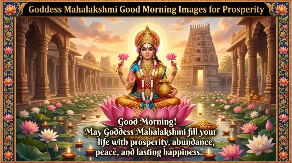 Goddess Mahalakshmi Good Morning Images for Prosperity