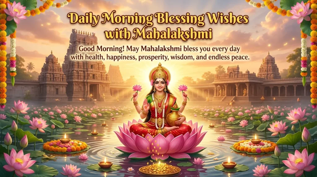 Daily Morning Blessing Wishes with Mahalakshmi