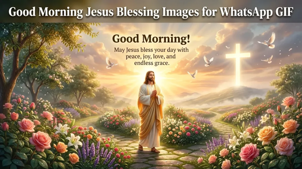 Good Morning Jesus Blessing Images for WhatsApp GIF