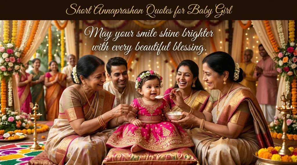 Short Annaprashan Quotes for Baby Girl