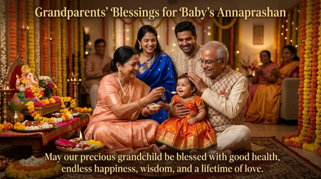 Grandparents' Blessings for Baby's Annaprashan