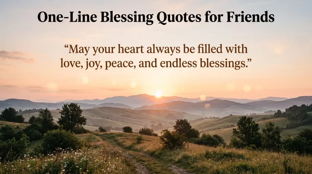 One-Line Blessing Quotes for Friends