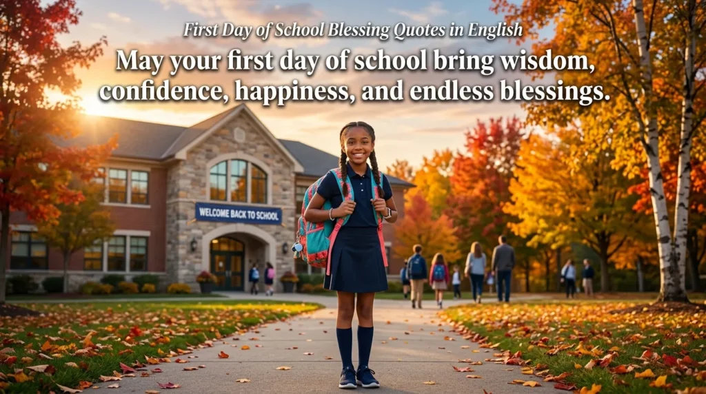 First Day of School Blessing Quotes in English