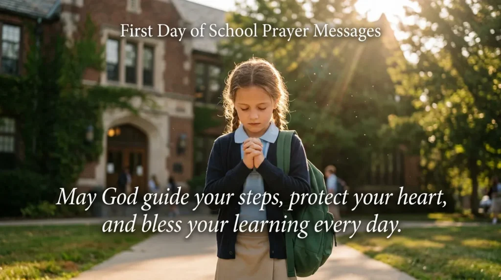 First Day of School Prayer Messages