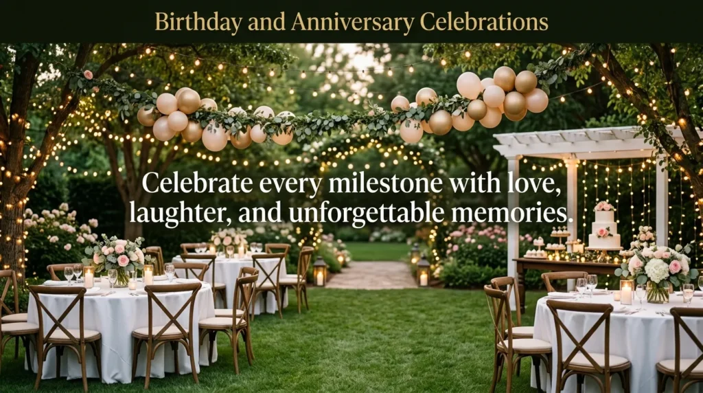 Birthday and Anniversary Celebrations