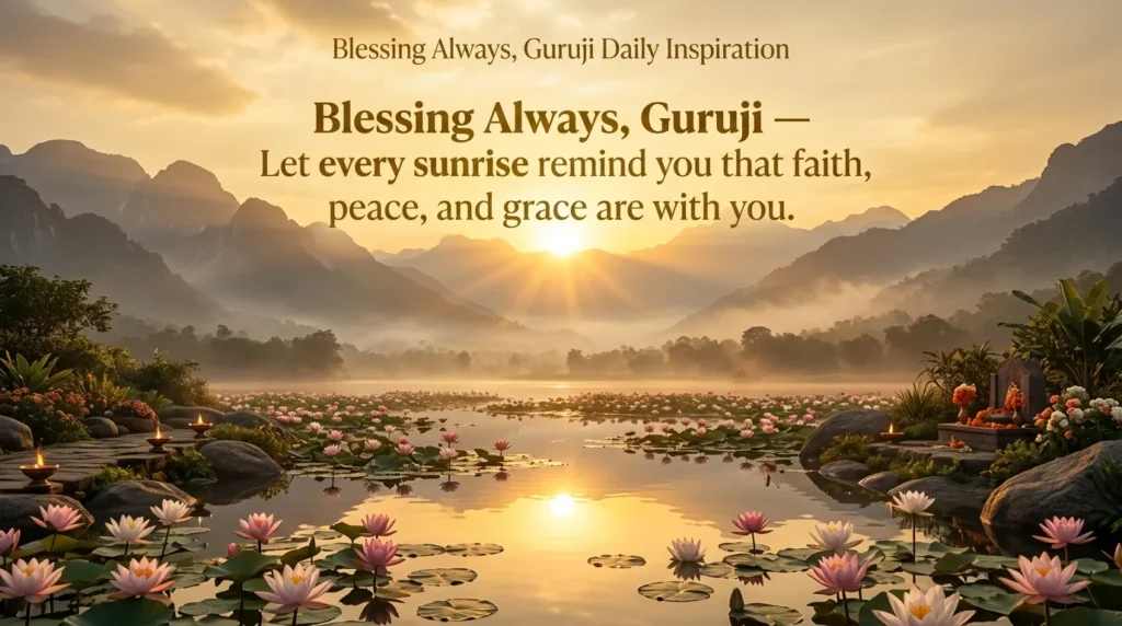 Blessing Always, Guruji Daily Inspiration