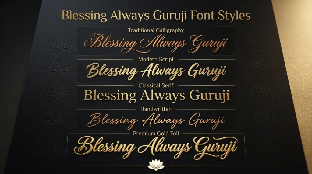 Blessing Always Guruji Font Styles