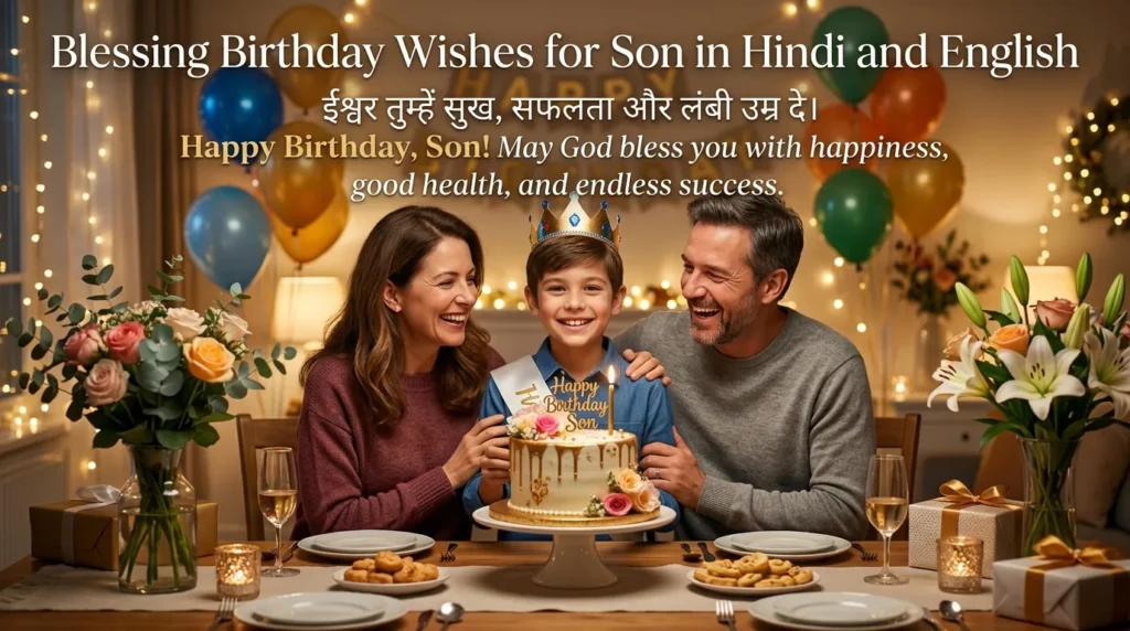 Blessing Birthday Wishes for Son in Hindi and English