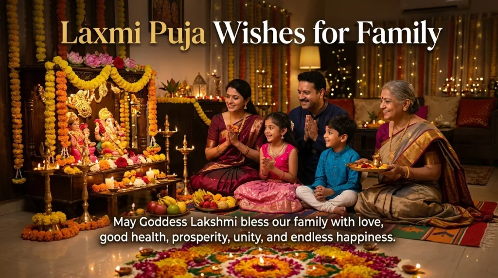 Laxmi Puja Wishes for Family