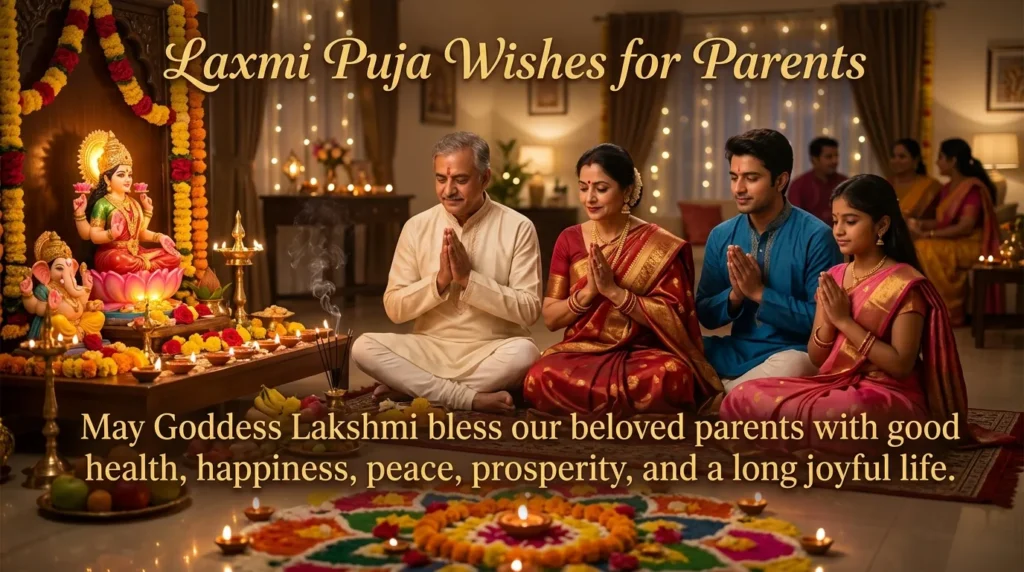 Laxmi Puja Wishes for Parents