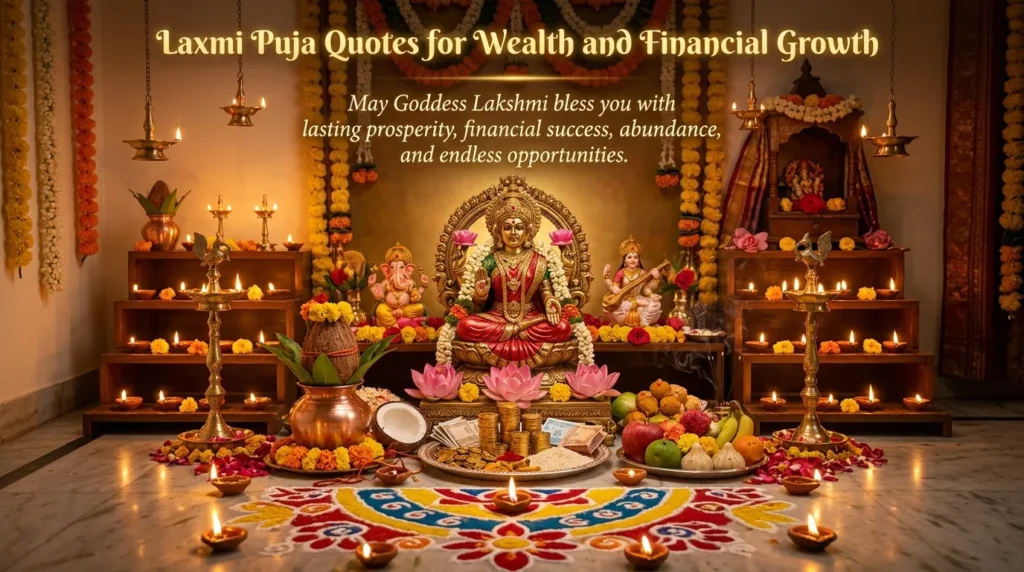Laxmi Puja Quotes for Wealth and Financial Growth