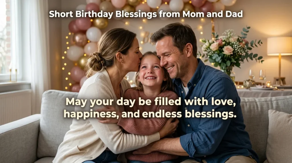 Short Birthday Blessings from Mom and Dad