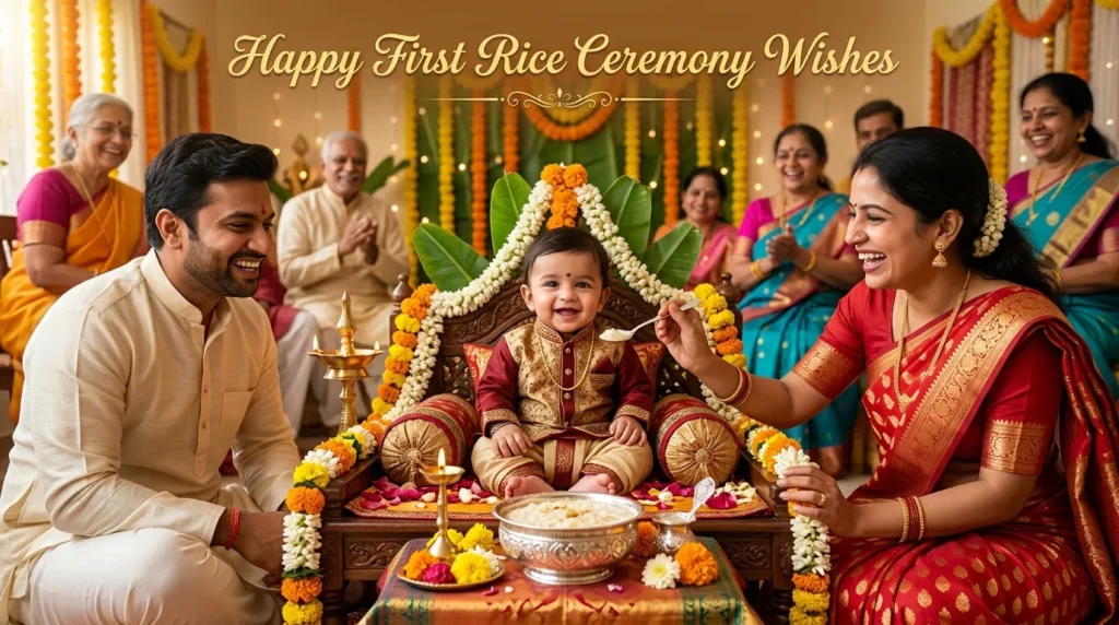 Happy First Rice Ceremony Wishes