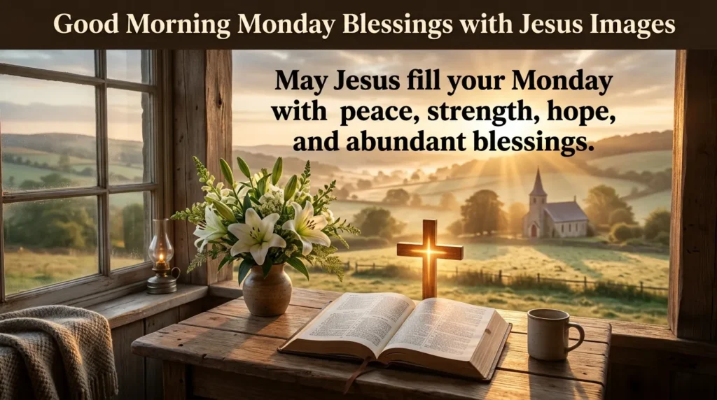 Good Morning Monday Blessings with Jesus Images