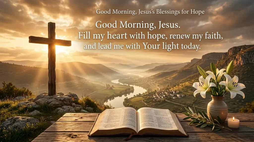 Good morning, Jesus. Blessings for Hope