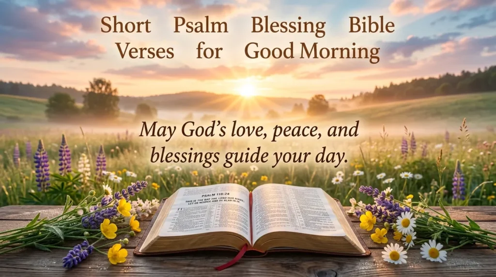 Short Psalm Blessing Bible Verses for Good Morning