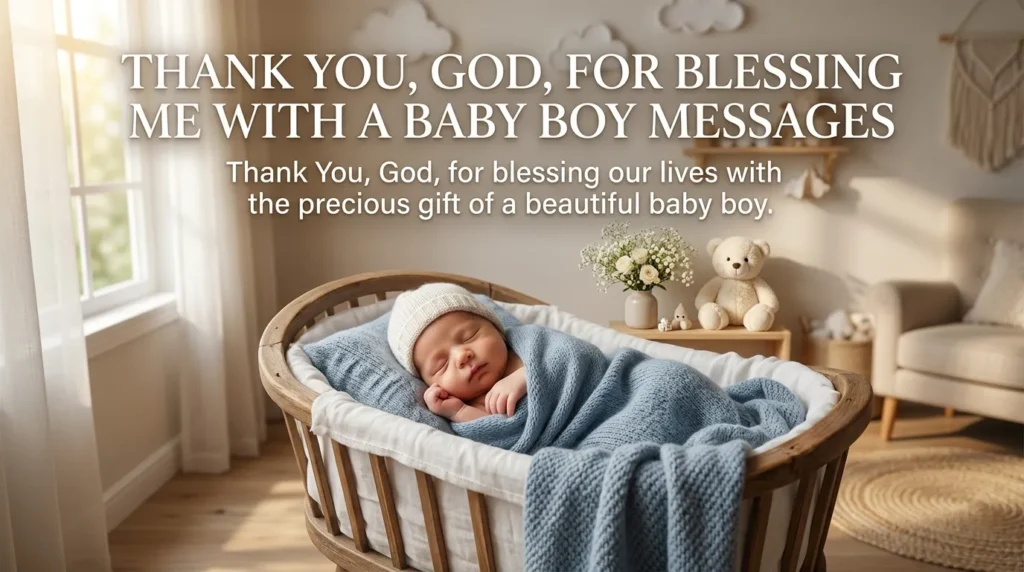 Thank You, God, for Blessing Me with a Baby Boy Messages