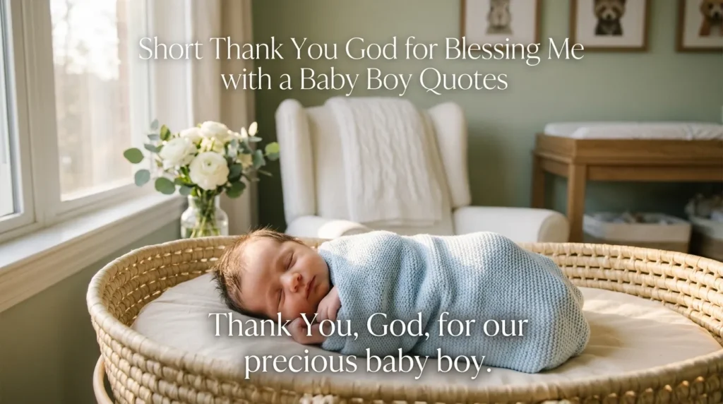 Short Thank You God for Blessing Me with a Baby Boy Quotes