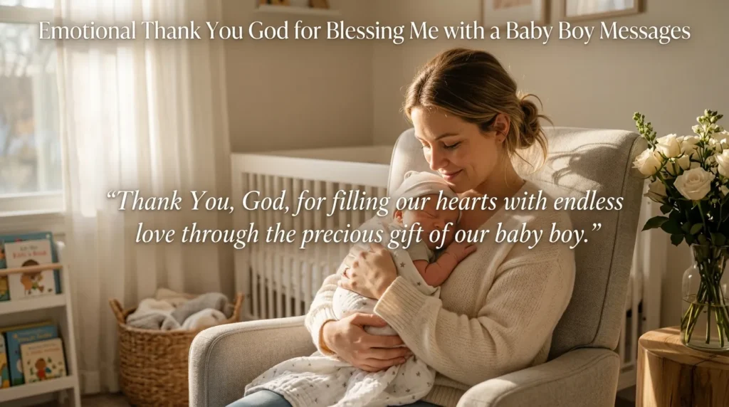 Emotional Thank You God for Blessing Me with a Baby Boy Messages