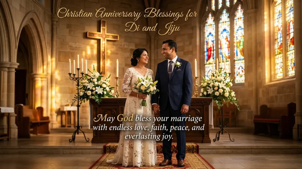 Christian Anniversary Blessings for Di and Jiju