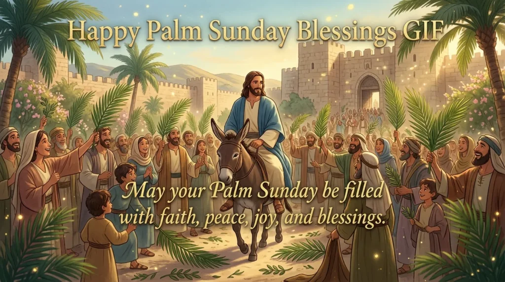 Happy Palm Sunday Blessings GIF