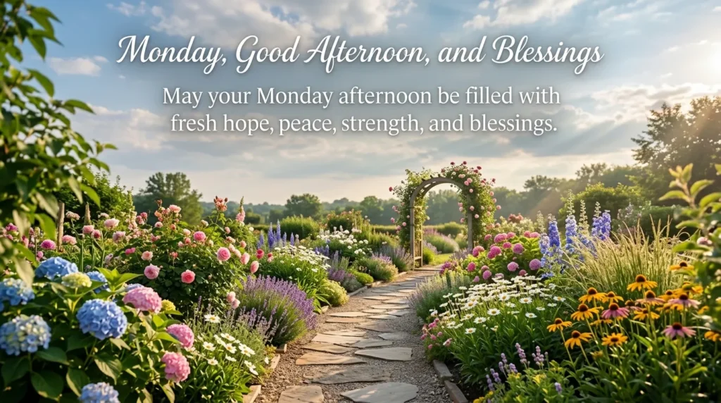 Monday, Good Afternoon, and Blessings